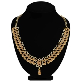 Sukkhi Alloy Golden Traditional Necklaces Set Choker - Golden