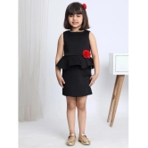 Toy Balloon Kids Black Scuba Girls Peplum Dress ( Pack of 1 ) - None