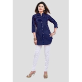 Meher Impex - Navy Blue Crepe Women''s Tunic ( Pack of 1 ) - None