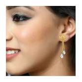 VIVASTRI Golden Drop Earrings ( Pack of 2 ) - Golden