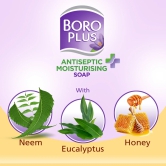 BoroPlus Antiseptic & Moisturising Soap with Neem, Eucalyptus & Honey 125gm (Pack of 6)