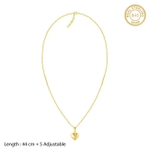 Golden Classic Heart Pendant with Link Chain