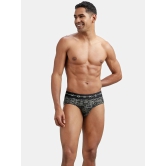 Jockey NY01 Men Super Combed Cotton Elastane Printed Brief - White - None