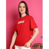 Fabflee Red Cotton Womens T-Shirt ( Pack of 1 ) - None