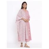 miravan Pink Cotton Anarkali Kurti - 3XL