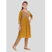 Aarika Yellow Cotton Girls Kurti ( Pack of 1 ) - None