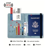 GEEO Passport cover Leather Multi Color Passport Holder - Multi Color