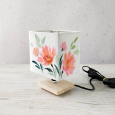 Square Table Lamp - Floral Lamp Shade