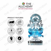 THE ALLCHEMY Glass Ganesha, Gifting Ganesha Statue (Blue)