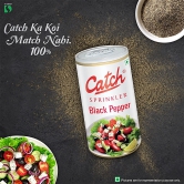 Catch Black Pepper Sprinkler - Adds Flavour & Aroma, 50 G Can