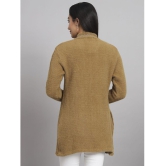 eWools.in Woollen Round Neck Women's Buttoned Cardigans - Brown ( ) - None