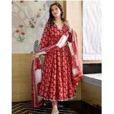 Kurta, Bottom and Dupatta Set-L / Red