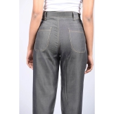 Denim pant for women western wear pant and party wear stylish pants Grey Cotton Denim Silk Pant (OTL-PNT-1003)-Grey / XXL