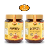 ANP BEE Raw Unpasteurized Honey Pure & Natural Honey 1 kg Pack of 2