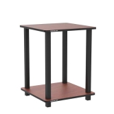 2 Tier Wooden Multipurpose Turn-n-Tube Engineered Wood End Table