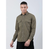 Bene Kleed 100% Cotton Regular Fit Solids Full Sleeves Mens Casual Shirt - Olive ( Pack of 1 ) - None