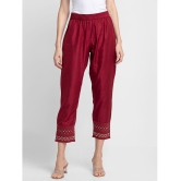 Globus - Maroon Viscose Regular Women''s Casual Pants ( Pack of 1 ) - None