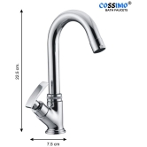 Cossimo Brass Soft SwanNeck Pillar Tap for WashBasin Brass Wash Basin Tap (Pillar Cock)