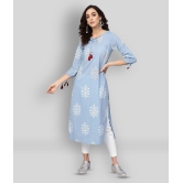 Yash Gallery - Multicolor Cotton Womens Straight Kurti - XL