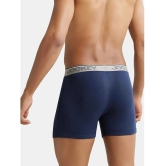 Jockey 8009 Men Super Combed Cotton Rib Solid Boxer Brief - Deep Navy - None