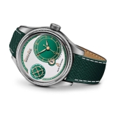 DoubleRun Green Leather Chronograph Mens Watch