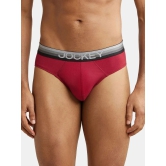 Jockey US07 Men Super Combed Cotton Elastane Solid Brief with Ultrasoft Waistband - Red Pepper - None