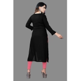 haya fashion - Black Rayon Women's Straight Kurti ( Pack of 1 ) - None