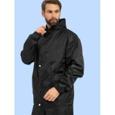 PPTHEFASHIONHUB Black Polyester Mens Raincoat ( Pack of 1 ) - XL