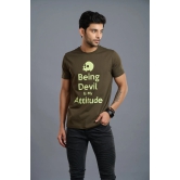 Being Devil Is My Attitude Printed T-Shirt for Men M