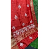 Saree-Blood Red / pure silk / saree