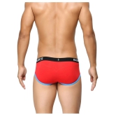 BASIICS By La Intimo - Red Cotton Blend Mens Briefs ( Pack of 1 ) - L