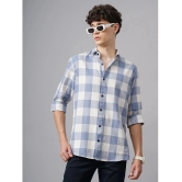 Paul Street 100% Cotton Regular Fit Checks Full Sleeves Mens Casual Shirt - Blue ( Pack of 1 ) - None