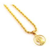 Jewar Mandi - Gold Pendant ( Pack of 1 ) - Gold