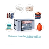 SH. NASIMA Set of 08 Underbed Storage Bag, Storage Organizer, Blanket Cover with Front Handle