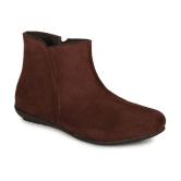 Ishransh Brown Women''s Ankle Length Boots - None