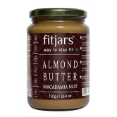 FITJARS Stone Ground Keto Vegan Almond(Badam)& Macadamia Nut Butter(Badam|Macadamia Nuts) , 750 g