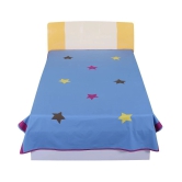 HugsnRugs Single Cotton Bedsheet without Pillow cover ( 200 x 150 cm) - Dark Blue