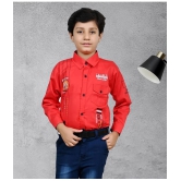 Arshia Fashions Pack of 1 Boys Denim Shirt & Jeans ( Red ) - None