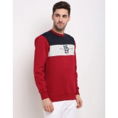 Rodamo  Men Red Colourblocked Sweatshirt