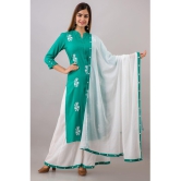 MAUKA - Turquoise Straight Rayon Women's Stitched Salwar Suit ( Pack of 1 ) - None