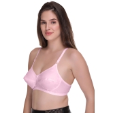 Sona C-108 Women Cotton Fabric Full coverage Non padded Non wired Pink Cotton Bra-30 / C / Pink