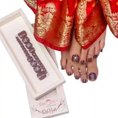 BRIDAL TOE NAILS - (NAIL KIT INCLUDED)-Yale Blue