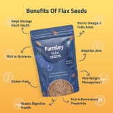 Farmley Premium Flax Seeds, Alsi Seeds - 200 grams I Rich in Fiber & Omega -3