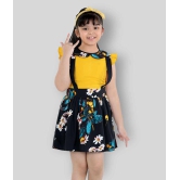 Naughty Ninos - Yellow & Black Polyester Girls A-line Dress ( Pack of 1 ) - None