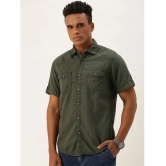 Bene Kleed - Olive Cotton Blend Regular Fit Mens Casual Shirt ( Pack of 1 ) - None