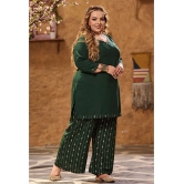 PrettyPlus by Desinoor.com Green Solid Palazzo Top Set - None