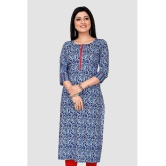 Meher Impex - Blue Cotton Women''s Straight Kurti ( Pack of 1 ) - None