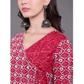 Antaran Cotton Printed Kurti With Pants Womens Stitched Salwar Suit - Red ( Pack of 2 ) - None