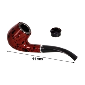 JMALL Brown 11 cm Wooden Pipe - Pack of 1