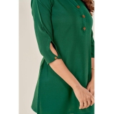 Glomee - Green Cotton Womens Tunic ( Pack of 1 ) - None